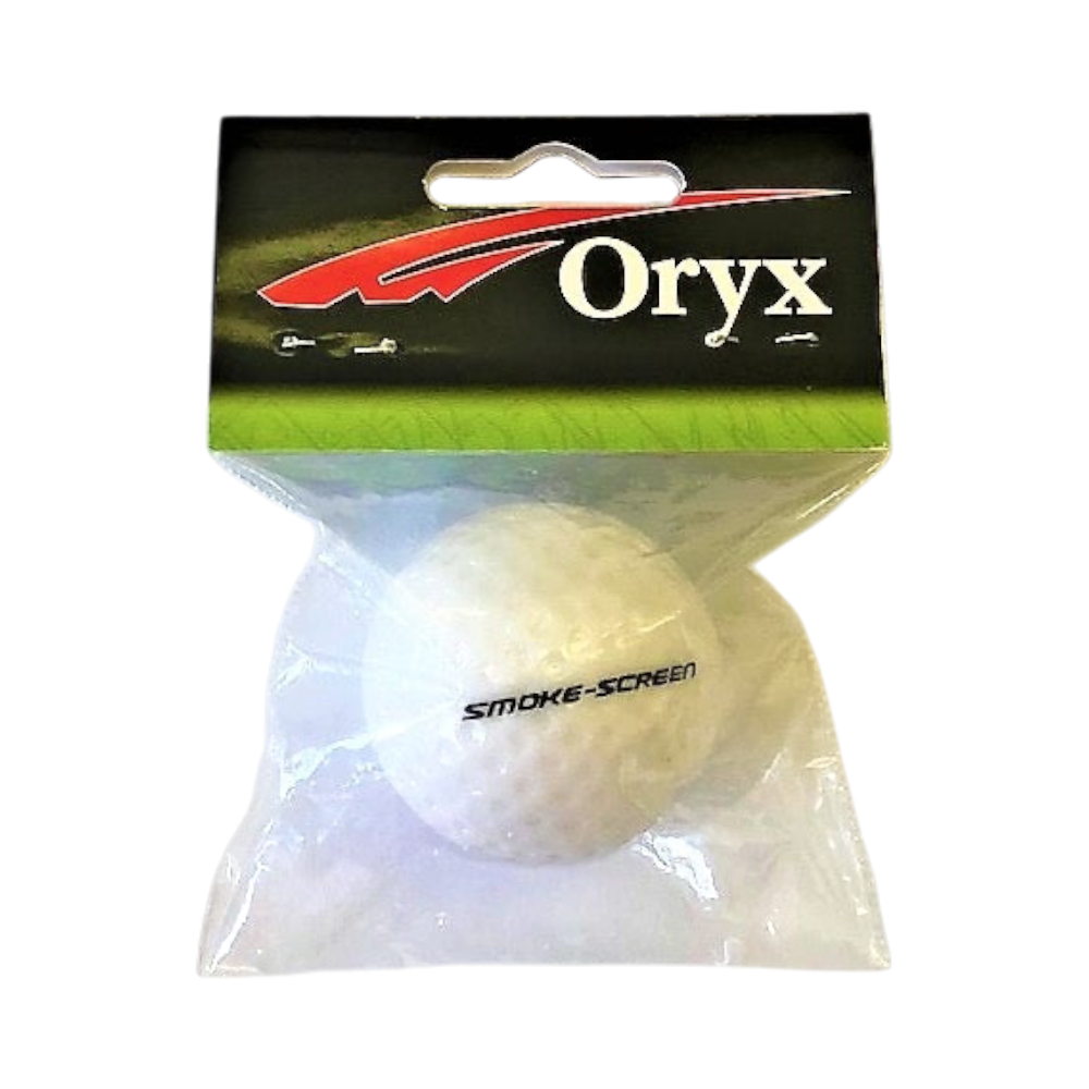 Oryx Smoke-Screen novelty golf ball in retail packaging