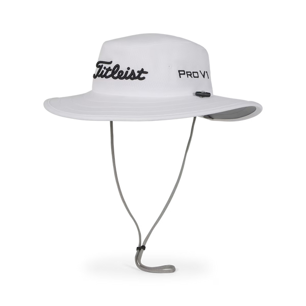 Titleist Tour Aussie Hat in white and black
