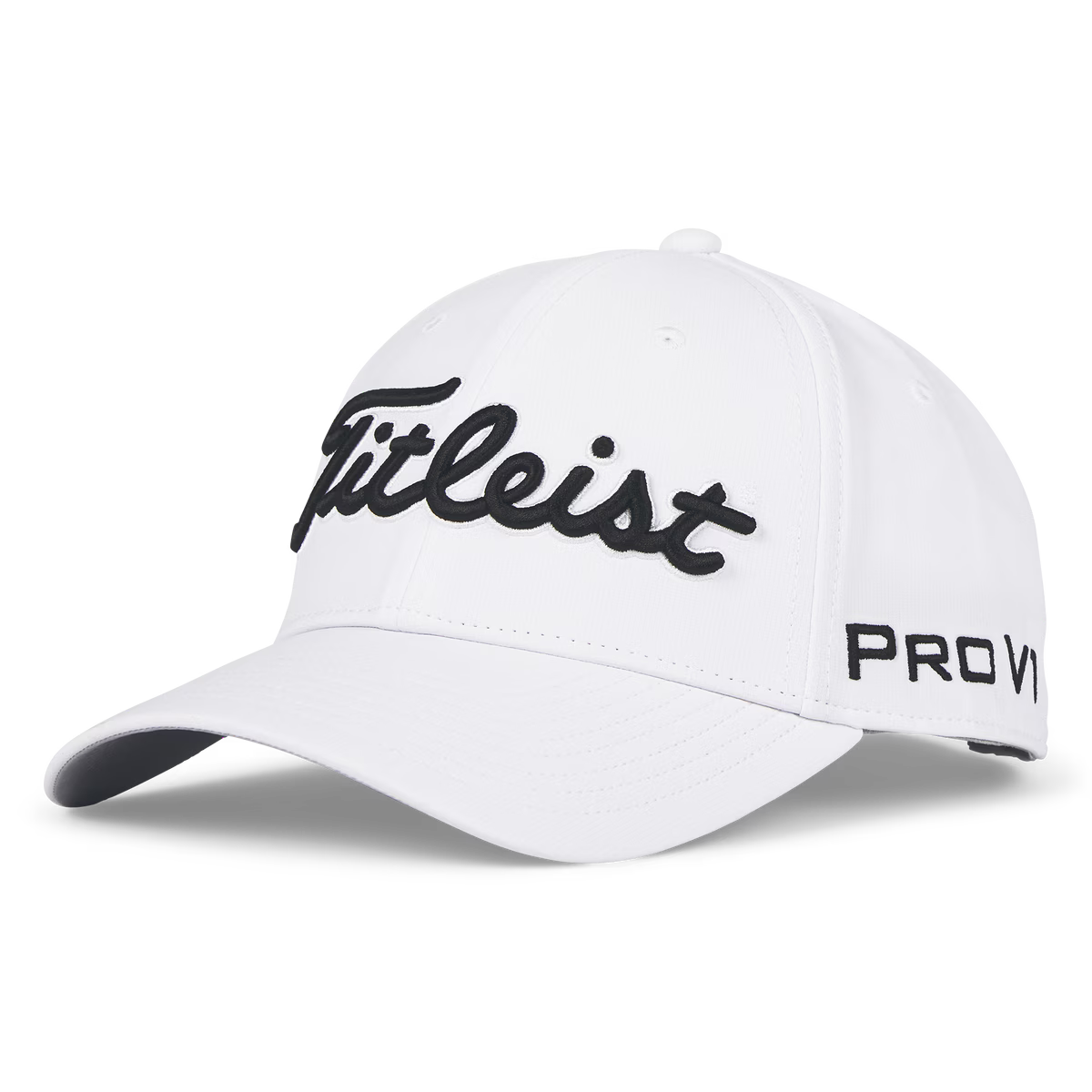 Titleist Tour Performance golf cap in white and black, front view